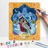 Disney Aladdin Genie Oil Paint by Numbers Painting Kit Handmade Diy Home Decor Gifts Art Masterpiece Bedroom Wall Artistic Aesthetic Fun