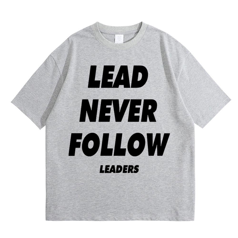 Rapper Chief Keef Lead Never Follow Leaders T Shirts Men Women Fashion Hip Hop Vintage T-shirt Cotton Casual Oversized T-shirts