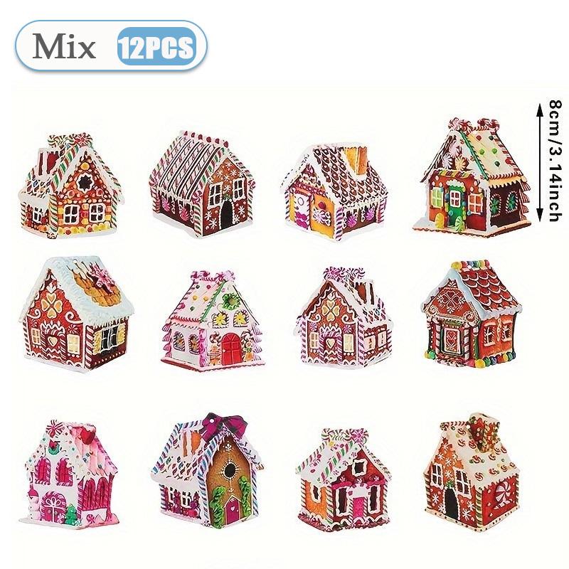 Gingerbread House Ornaments Holiday Christmas Tree Ornament with Xmas Decorative Hanging Ornaments for Xmas Party Decorations