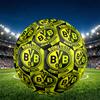Borussia Dortmund Print Size 5 Soccer Ball, PU Wear Resistant Football for Match Training and Daily Practice, Birthday Gift for Soccer Fans