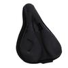 Bike Saddle Cover PU Silicone Foam Filling Anti Slip Cycling Seat Cushion Cover for Mountain Road Bikes Black