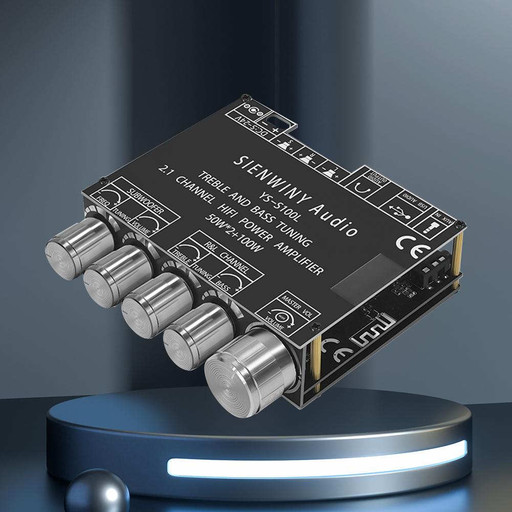 2.1 3 Channel Amplifier Board Bluetooth-compatible 5.1 CS8673E Power Bass Amplifier Board AUX Input Supports Phone APP Control