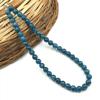 8mm Natural Neon Apatite Gemstone Beads Handmade Jewelry Pretty Necklace 17-21" For Thanksgiving 8BN-24