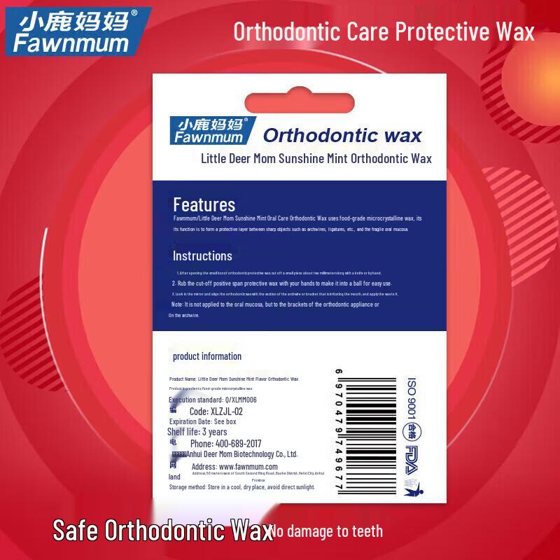 Little Deer Mom Orthodontic Wax with Wax Knife (Sweet Orange)