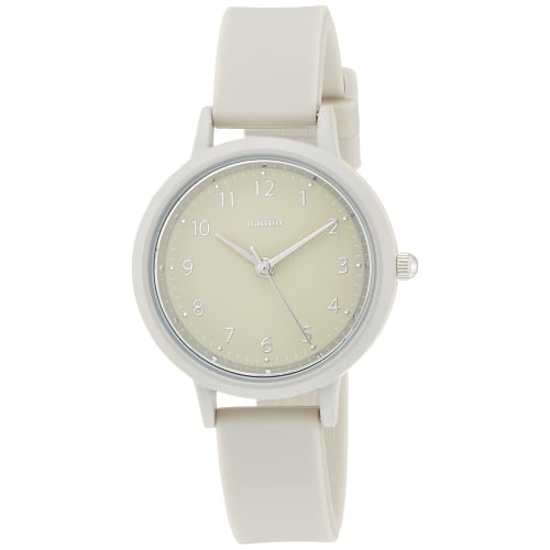 Fieldwork Women's Analog Tone Watch with Silicone Band, White, YM061-1