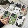 Cartoon Cute Panda Phone Case Hard Leather For IPhone 14 13 16 Mini 15 14 11 12 Pro Max Plus Fundas