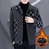 2025 Men's Wool Blend Lapel Coat: Versatile Thickened Autumn/Winter Jacket