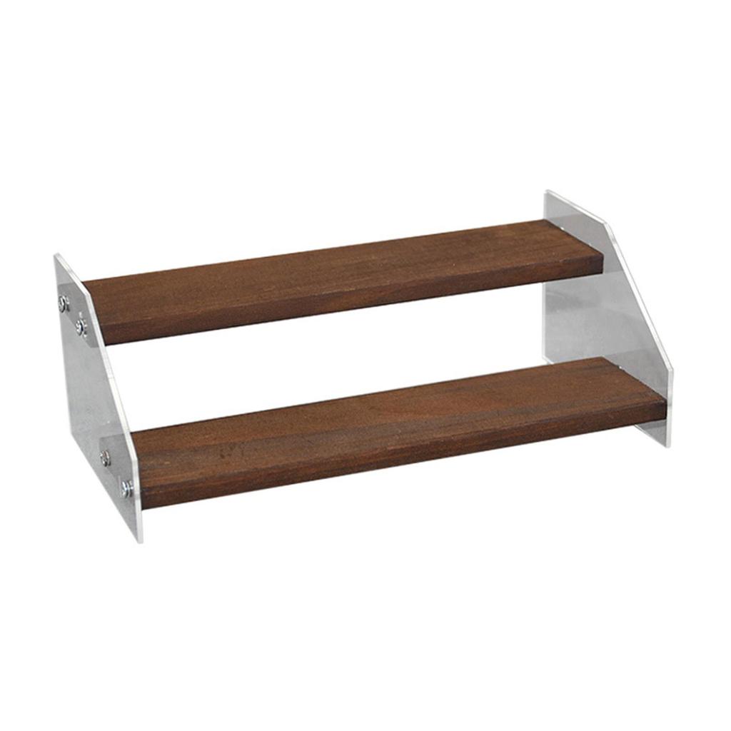 Elegant Wooden Display Rack for Organizing Dessert Jewels and Action Figurines