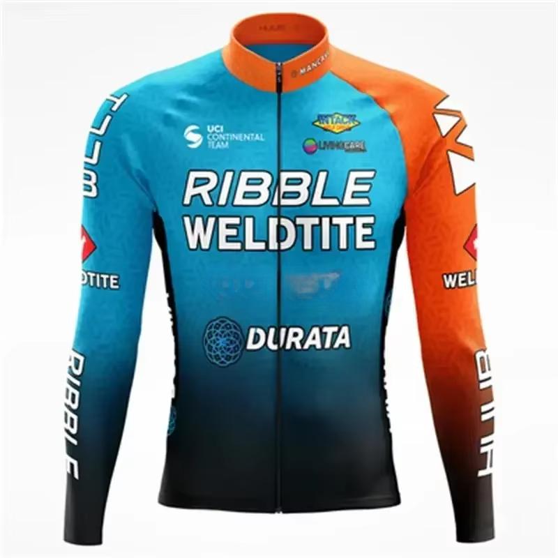 2026 White  Cycling Jersey Set Ribble Weldtite Cycling Clothing Autumn Men Road Bike Shirt Bicycle Tights Mtb Maillot Culotte