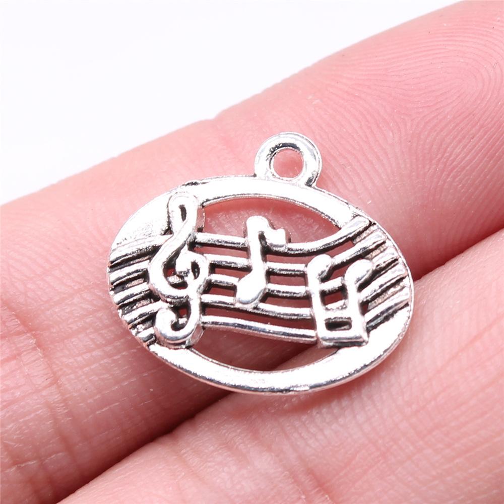 20pcs Music Charms Musical Note Charms For Jewelry Making Antique Silver Color DIY Crafts Making Findings Handmade Jewelry