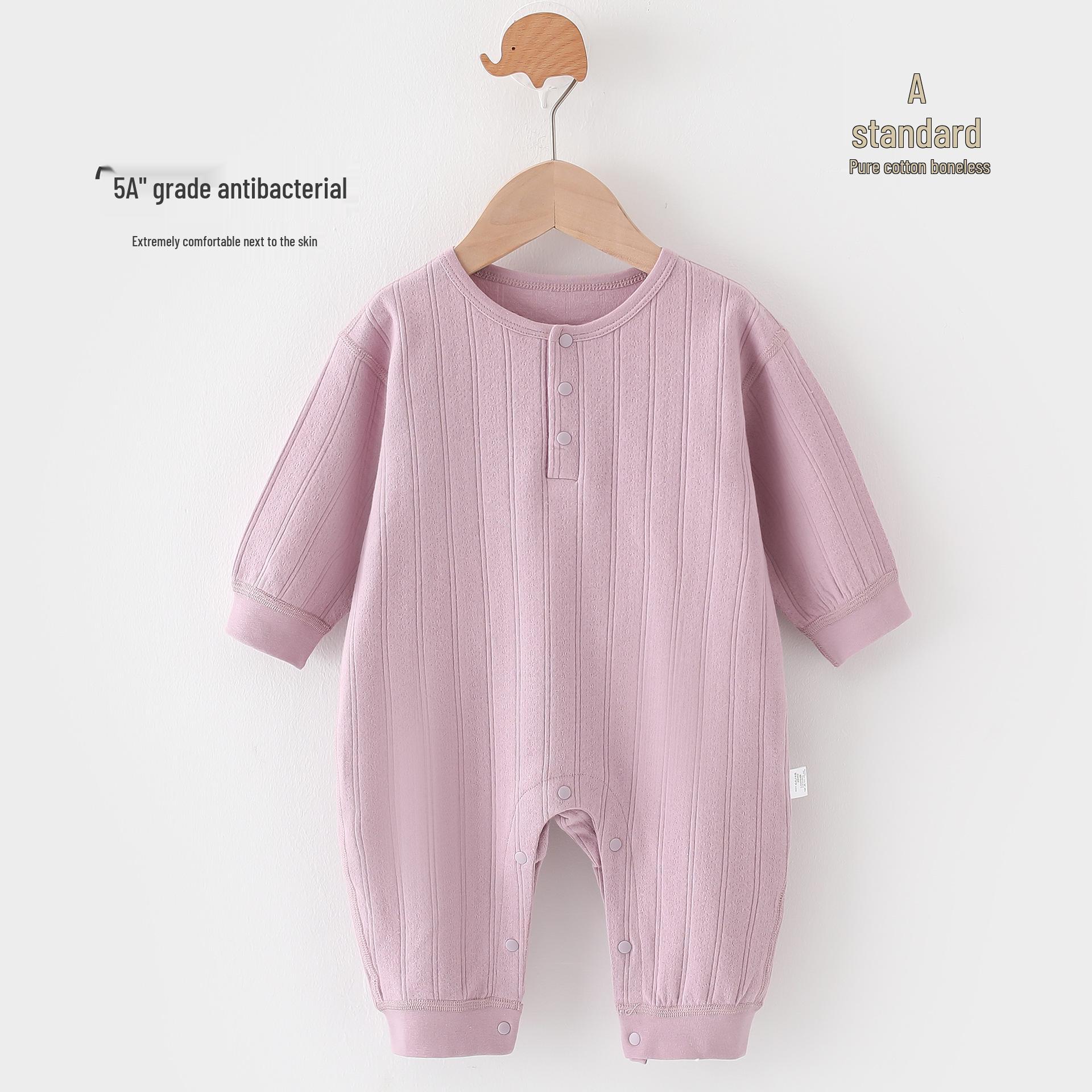 

Детский боди из чистого хлопка: Мягкая пижама-пуловер на все сезоны для новорожденных 73 cm фиолетовый