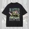 Master Baiter Fiskprint Grafisk T-shirt för Unisex Sommar Casual Mode Roliga Streetwear Vintage Toppar Rund Hals Kortärmad T-shirts