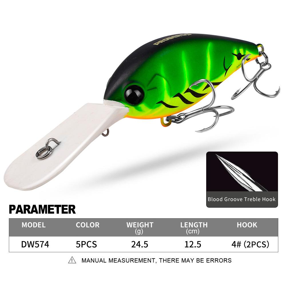 12,5 CM 24,5 G Esca Minnow da Pesca Galleggiante Roccia Plastica Pesce Esca Piccolo Grasso Esca Luya Amo 4 # Attrezzatura da Pesca
