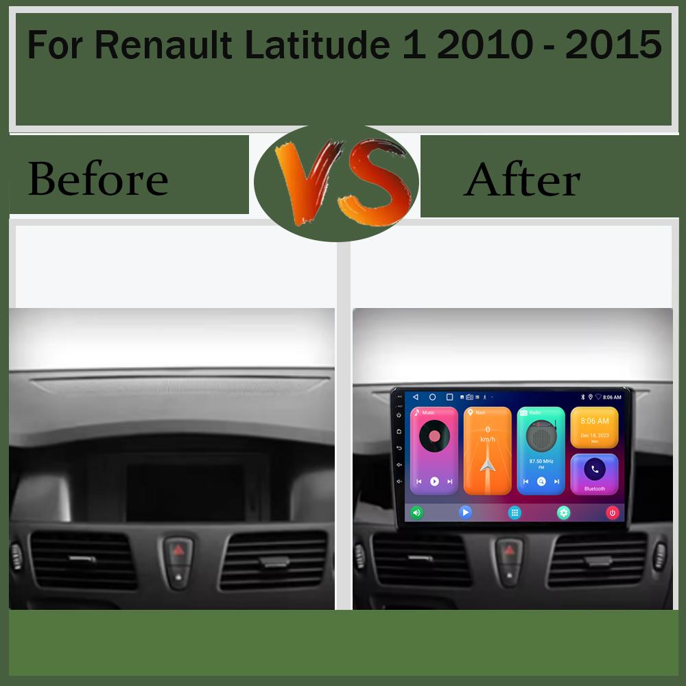 Android 14 For Renault Latitude 1 2010 2012 2013 2014 2015 Car Radio GPS Auto Radio Multimedia Player Navigation Stereo NO 2Din