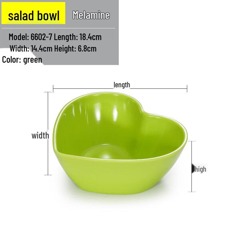 Yipan Heart-Shaped Melamine Bowl Set