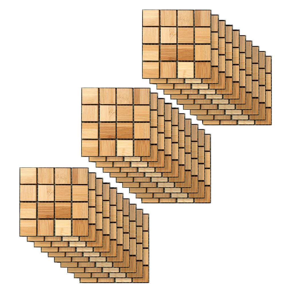 30PCS Self-adhesive Bathroom Kitchen Decor Home Wall 3D Tile Sticker