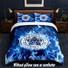 Leicester City Football Design Bed Bedding Set 1 Duvet Cover + 2 Pillowcases Soft Breathable Household Bed Linens