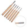 6pcs Cylindrical Punch Chisel Set with Round Head for Precision Center Punching 38mm Length MN Steel Construction