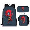 Backpack Satchel Pencil Case Three-Piece Set Student Schoolbag Cartoon Children'S Backpack