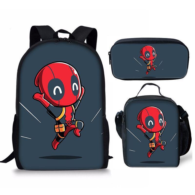 Backpack Satchel Pencil Case Three-Piece Set Student Schoolbag Cartoon Children'S Backpack