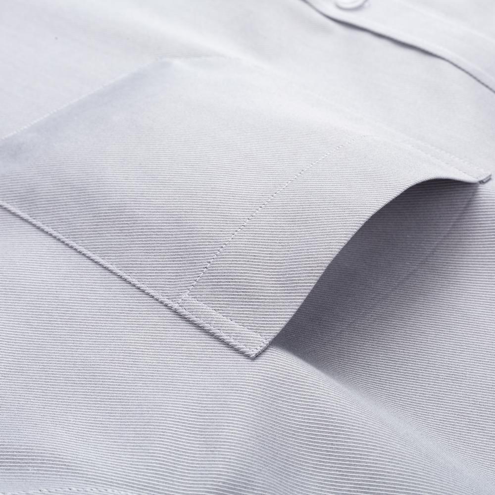 Men's Premium Pure Cotton Wrinkle-Free Long Sleeve Solid Dress Shirts with Hidden Button Spread Collar for Business Casual Wear