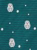 COLORATA Snowy Owl Necktie Dark Green Polka Dots Silk Jacquard Animal Bird Polka Dots Animal Gift (145x8.5cm / / / 100% / Weave) /