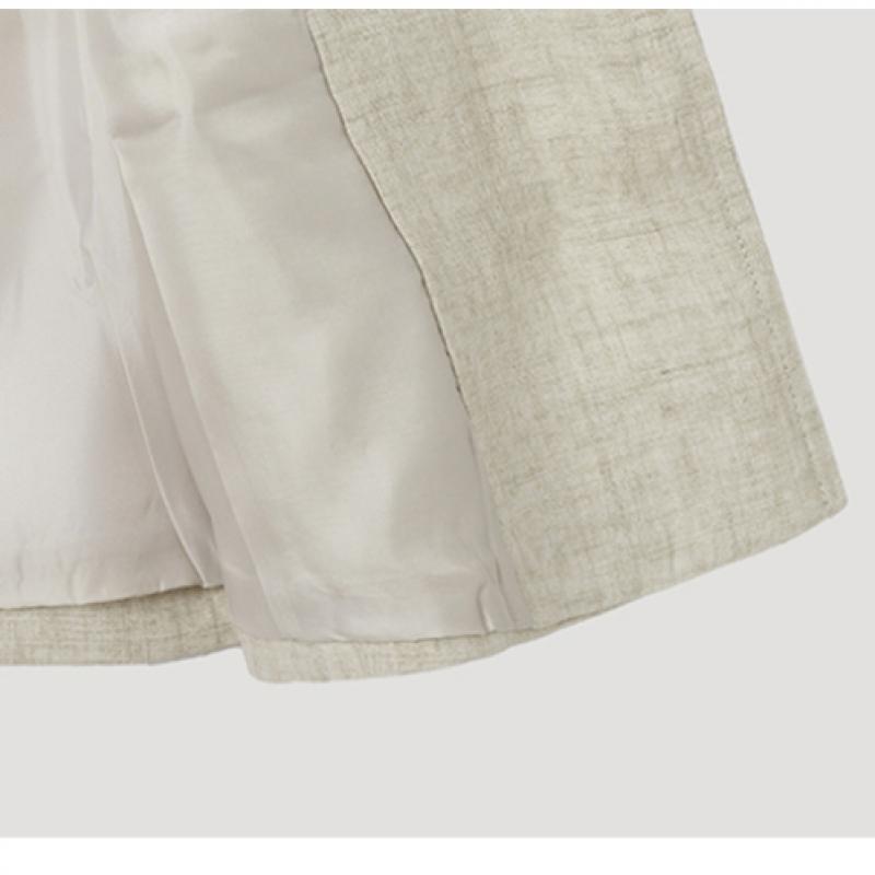 [She S miSS] Short Sleeve Linen Slim Fit Jacket Swwjkp22160 Ot