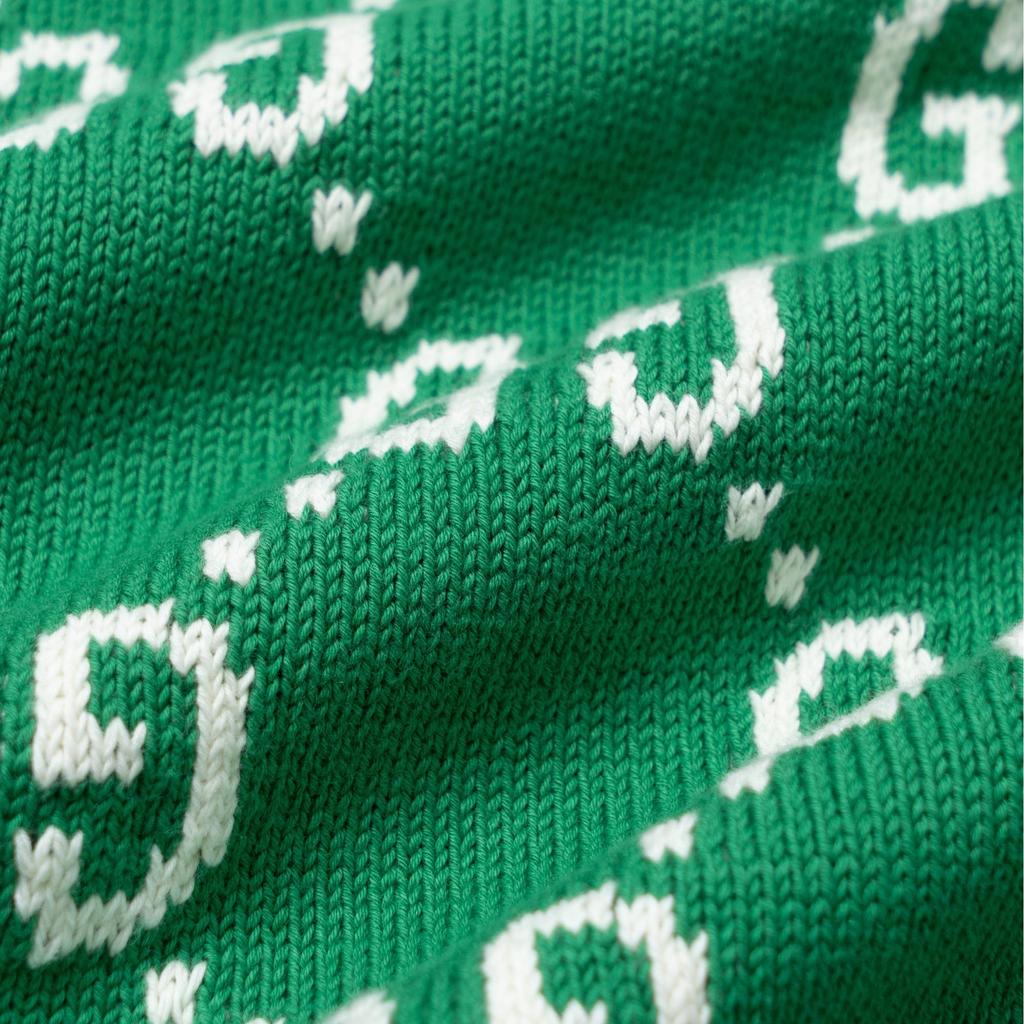 Gucci Jumbo GG Jacquard Cardigan 'Green' Men's 703943-XKCDF-3861
