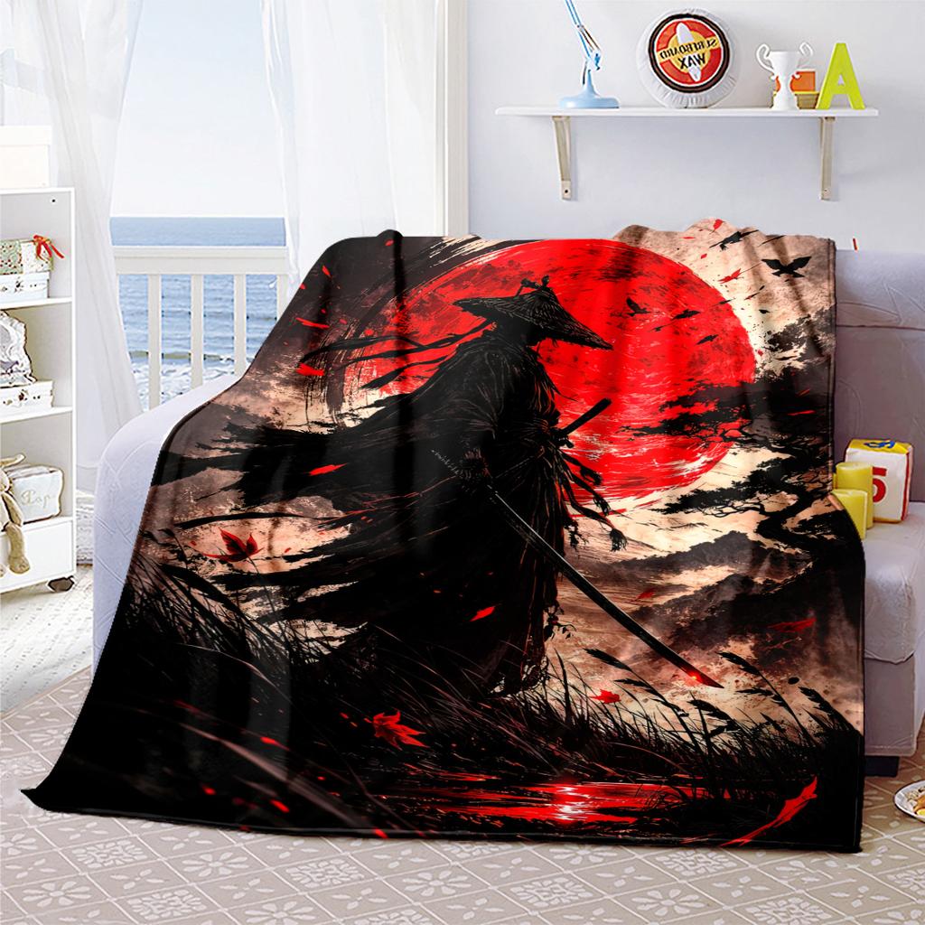 1PC Samurai Warrior Cosplay Costume Blanket Soft Comfortable All Seasons Perfect Sofa Office Travel Home Gift Idea
