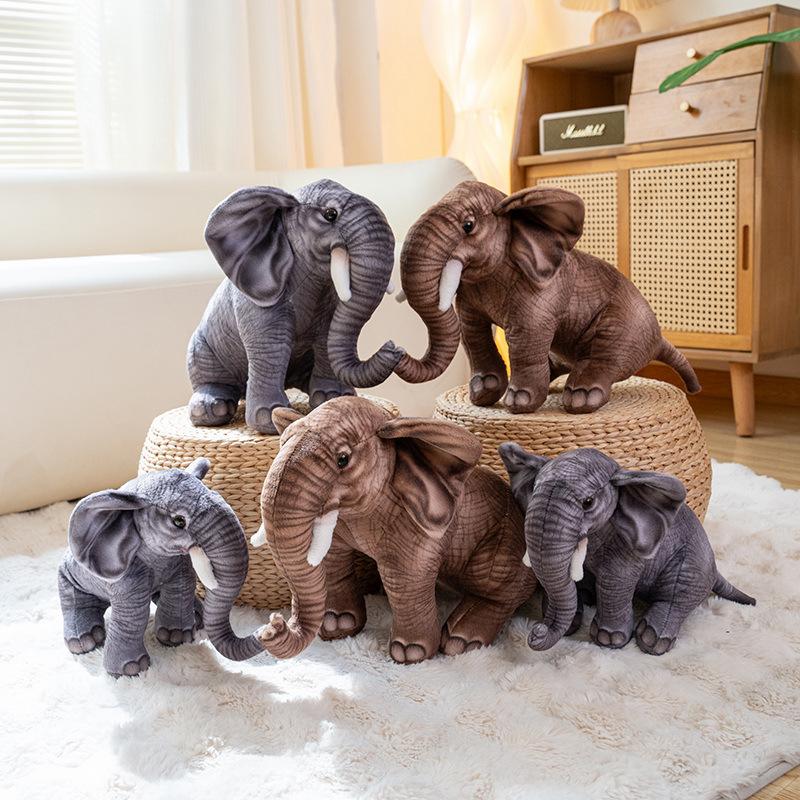 Simulation Elephant Doll Plush Toy Gray Baby Elephant Doll Children Soothing Rag Doll Boy Birthday Gift