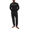 Emporio Armani FW24 Letter Print Crew Neck Long Sleeve Casual Sports Set Men sets Black 112033-4F516-00020