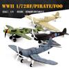1/48 Scale WWII Corsair & Spitfire Fighter Aircraft Model Kit - 4D Assembly for Boys, Military Collection Ornament (30 Variations)