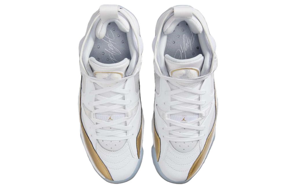 Jordan Jumpman Two Trey White Black Metallic Gold Ice Blue DR9631-107