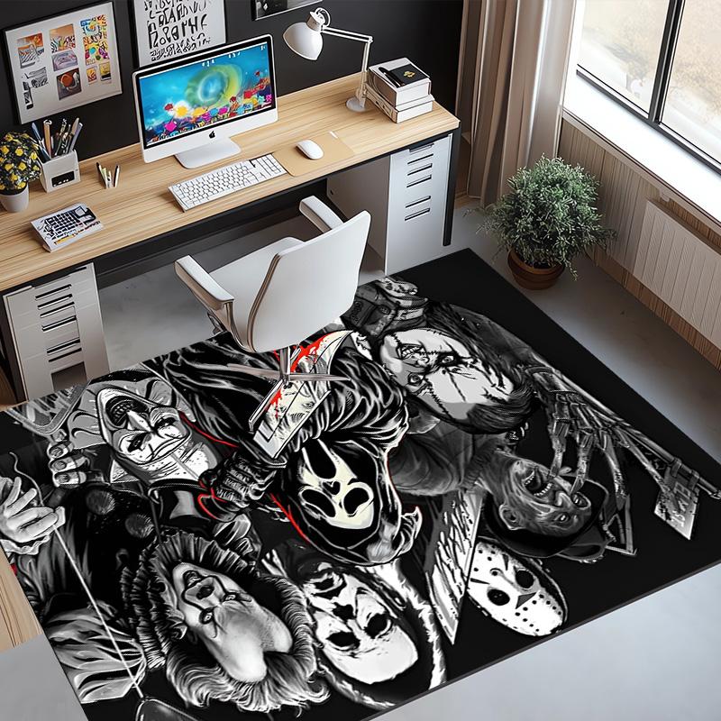 horror movie Pattern Rug, Indoor/Outdoor Mat, for Picnic, Gameroom, Bedroom, Office, Living Room, Home Decor Carpet, Birthday Gift