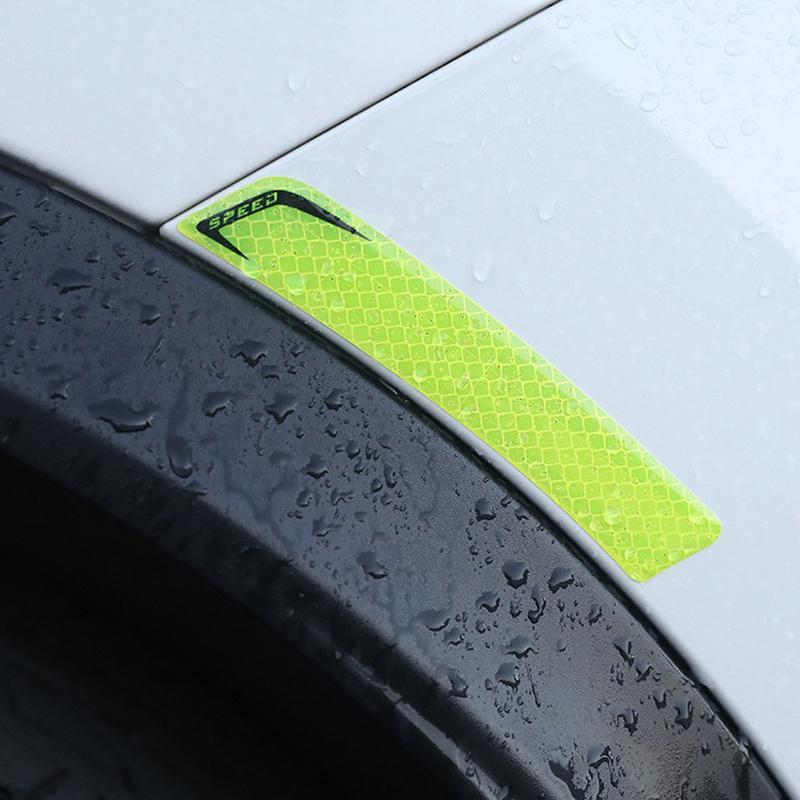 2Pcs Car Safety Warning Sticker Mark Car Reflective Stickers Tape Reflective Strips Exterior Accessories Car Decoration Decal
