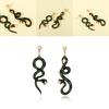Fashionable Asymmetrical Snake Earrings Chic Modern Animal Design Jewelry