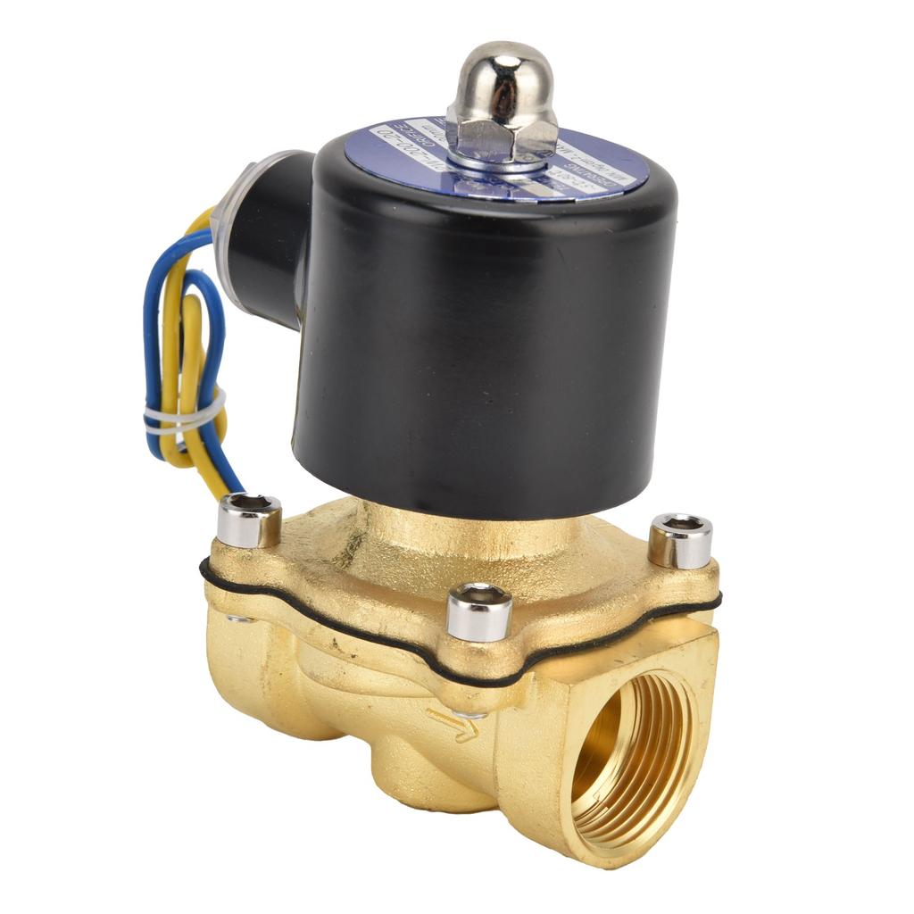 2W?200?20 G34in Magnetventil Messing Normalt Lukket Elektrisk Magnetventil for Vann Luft