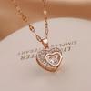 Elegante Collana con Ciondolo a Forma di Cuore per Donna - Acciaio al Titanio, Resistente allo Sbiadimento, Semplice ed Elegante Catena Choker.