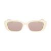Versace Temple Logo Design Plate Square Sunglasses Unisex Couple Style Milk 31046534 OVE4504D-55361T-Milky white 56-18-140