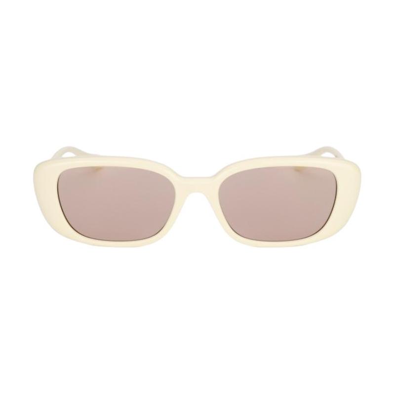 Versace Temple Logo Design Plate Square Sunglasses Unisex Couple Style Milk 31046534 OVE4504D-55361T-Milky white 56-18-140