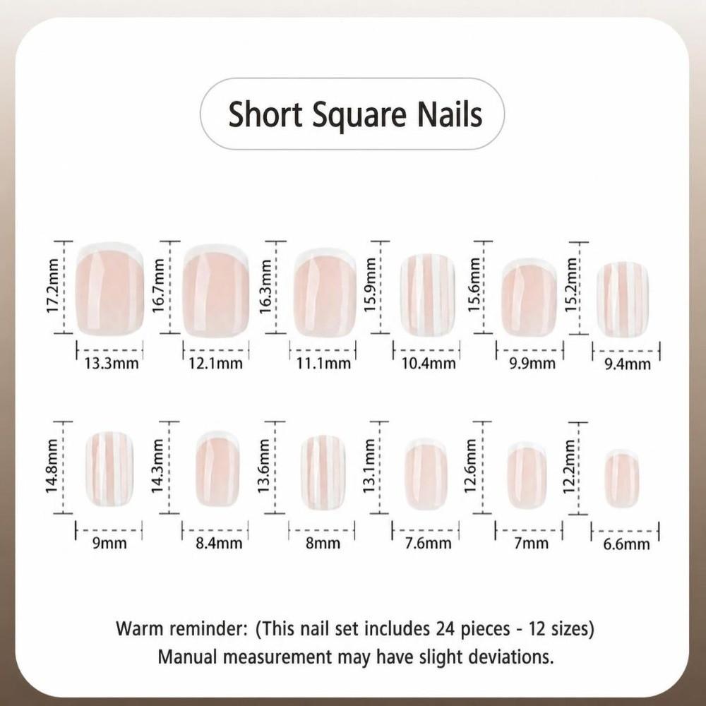24 Peças/Conjunto Unhas Francesas Amêndoa Postiças Pontas de Unha Postiças Novas Unhas Postiças Mulheres