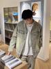 Vintage Distressed Denim Cardigan - Unisex Casual Long Sleeve Jacket