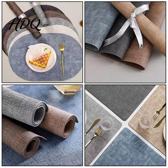 Tabletop Protective Mat PU Leather Placemat Wear-Resistant Heat Resistant Mat Non-Slip Teapot