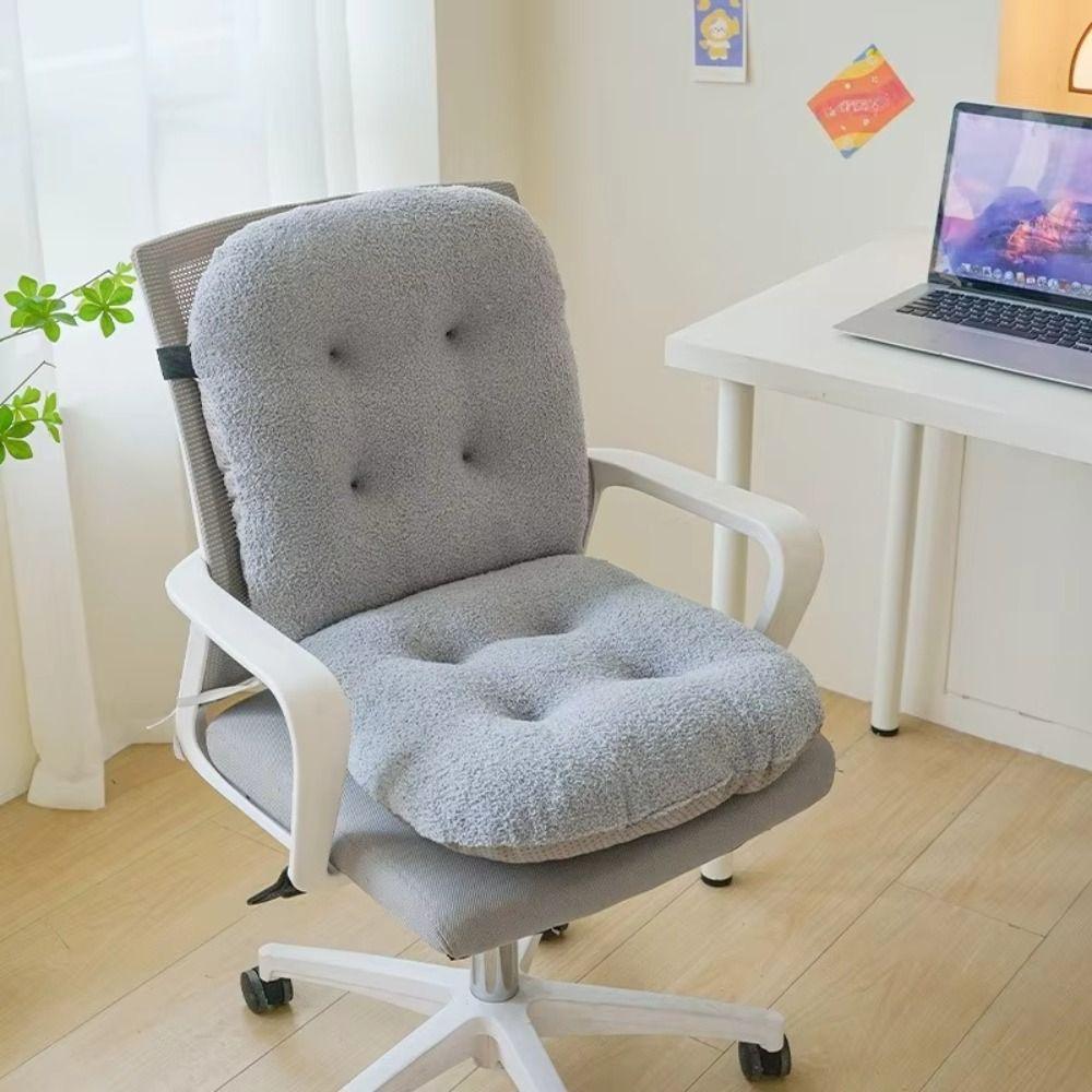 with Back Support Chair Cushion Soft High Elasticity Office Chair Pad Anti-Slip Backrest Support Cushion Home Office Use