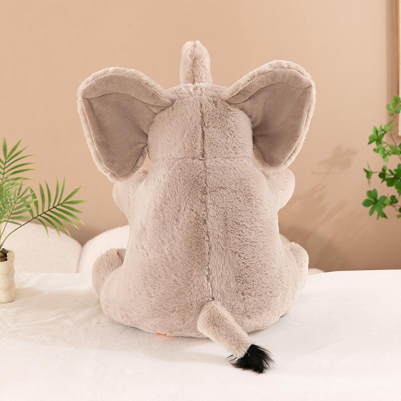 Simulation vica babe elephant plush toy children soothing doll zoo souvenir home throw pillow