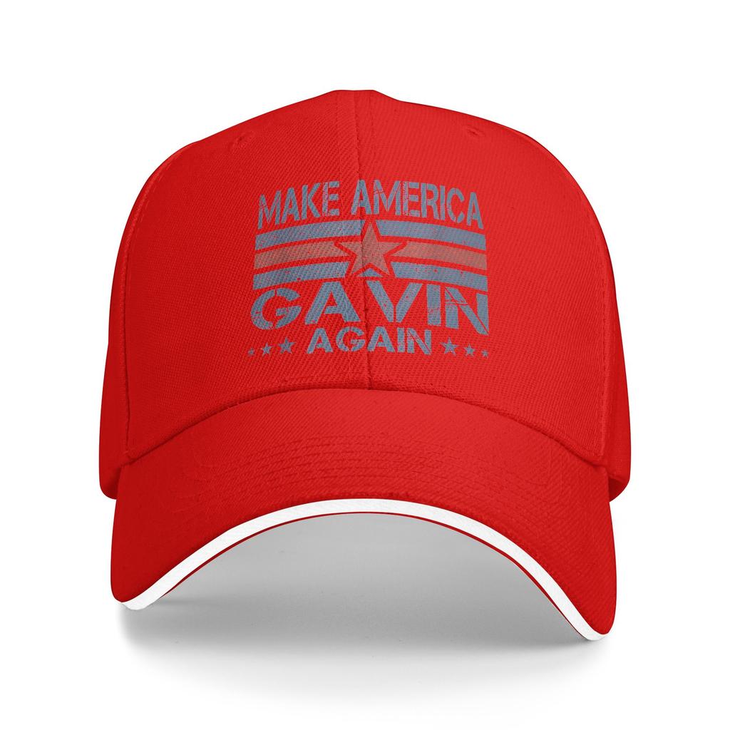 MAGA USA Make America Gavin Again Baseball Cap Casual  Sandwich Caps Unisex Style Adjustable Dad Hat Outdoor