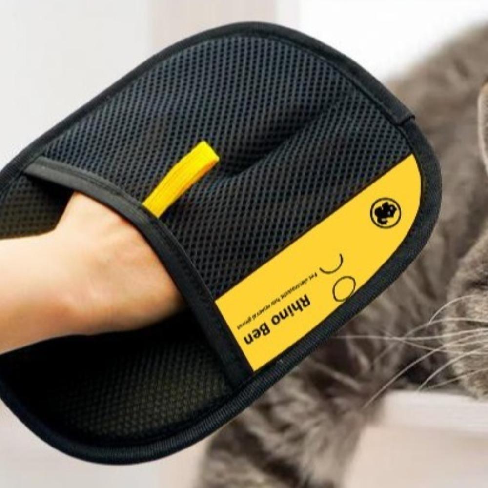 2 Stück/Set Beidseitige Tierpflegehandschuhe Weiche Verdickte Statische Staubentfernungsbürste Multifunktionale Schwarze Entfernungs-Handschuhe Teppich