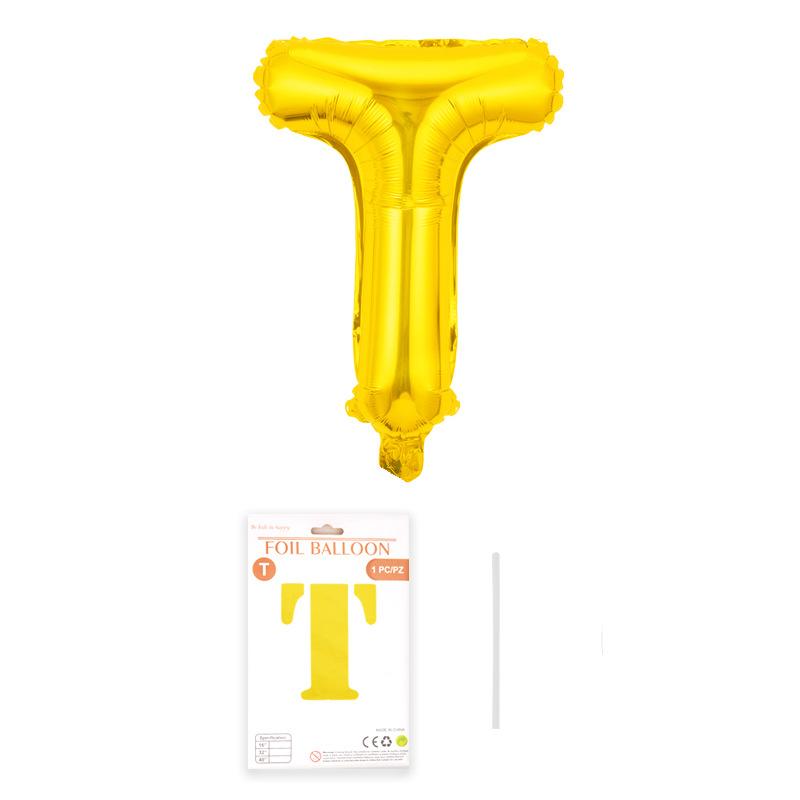 Independent Paper Card Packaging 16-Inch English Letter Aluminum Film Balloon Birthday Party Decoration Arrangement Aluminum Foil Balloon