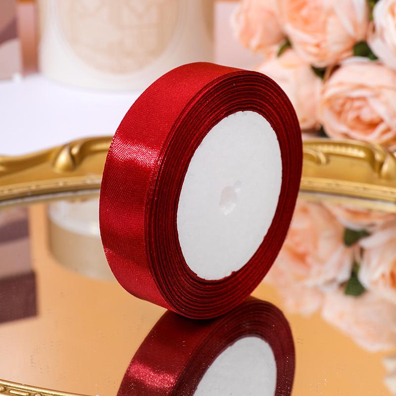 22meters/roll Wide 2cm Satin Ribbon Wedding Holiday Season Party Decor DIY Making Handmade Gift Wrapping Crafting Materials