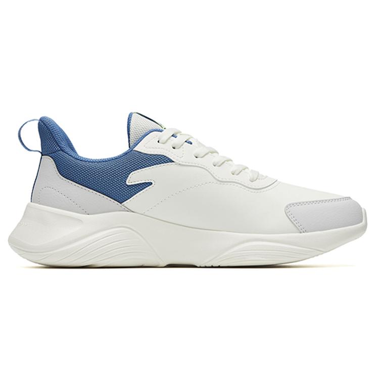 New Anta Cushioned Wear Resistant Support Low Top Casual Running Shoes Men's White Gray 912245527-3